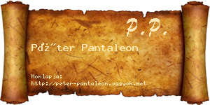 Péter Pantaleon névjegykártya