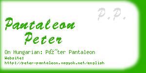 pantaleon peter business card